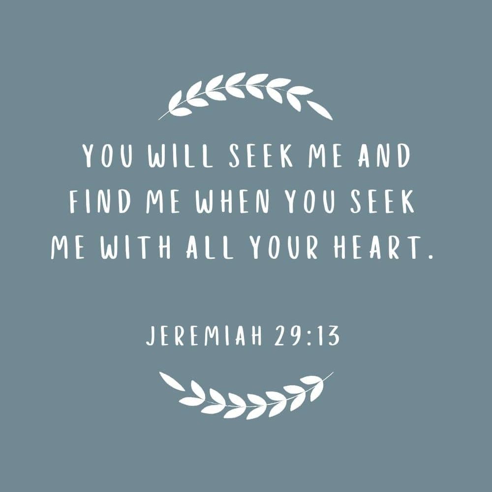 Seeking God With All Your Heart